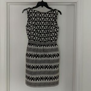 SOLD - Milly brown and white sleeveless dress.